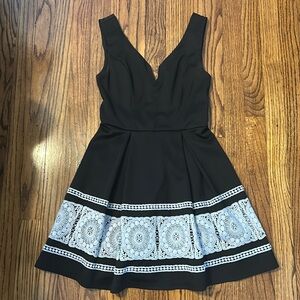 Black Dress with Lacy Detail
